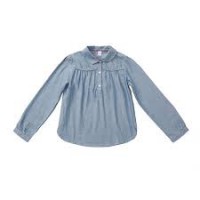 Camisa manga baja azul